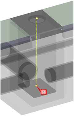 Shot 3 location shown at the bottom of the basin directly below the manhole cover.