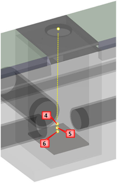 Points 4–6 shown at the pipe flowlines entering the intake.