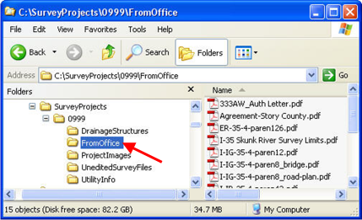Windows Explorer showing the FromOffice folder highlighted.