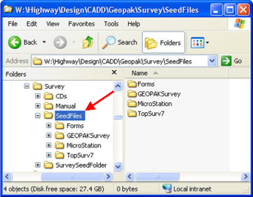 Windows Explorer showing the SeedFiles folder highlighted.
