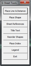 G Sheet Tools menu listing commands for creating G sheets.