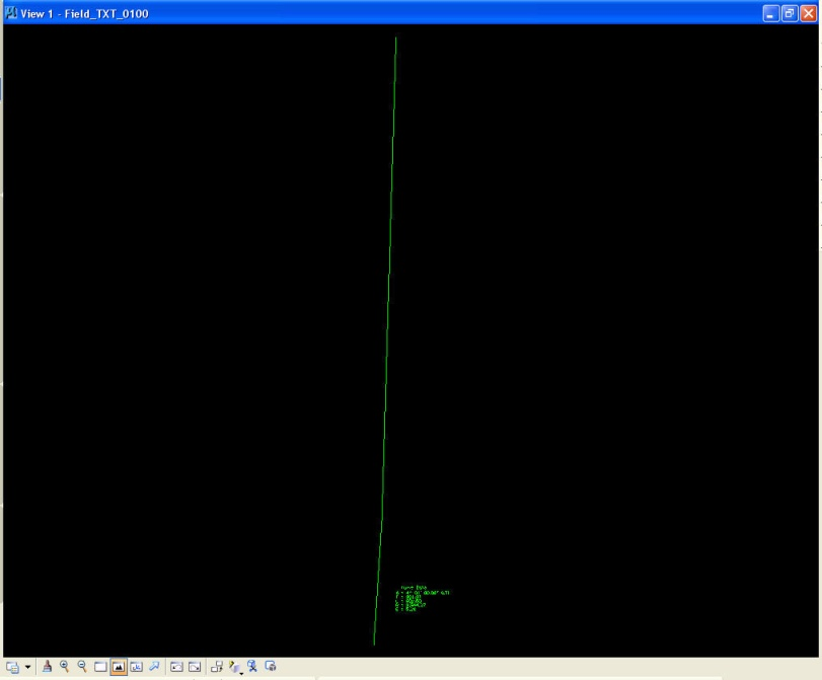 Vertical alignment line displayed in the model view.