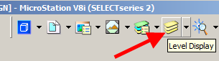 Level Display menu icon highlighted on the toolbar.