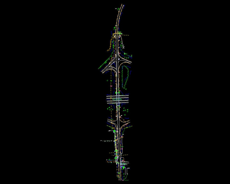 Survey layout displayed after using Fit View to show all elements.
