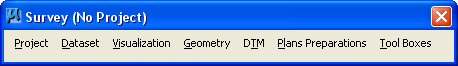 GEOPAK Survey toolbar.