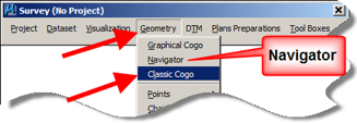 Survey toolbar showing Navigator option.