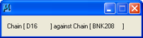 GEOPAK processing dialog listing chain crossings.