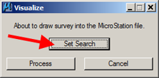 Visualize dialog showing the Set Search button.