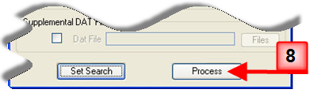 Build DTM dialog with Process button highlighted.