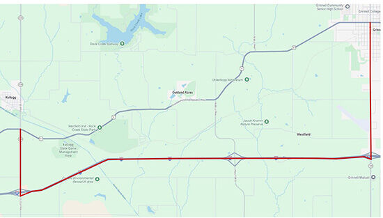 US 6 Jasper County Detour Map