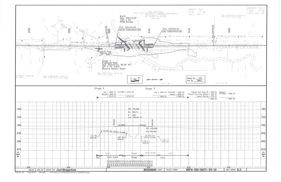 Sample plan sheet to be submitted to the DNR.
