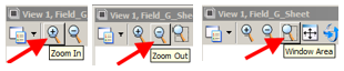 Zoom‑in, Zoom‑out, and Window Area tool icons.