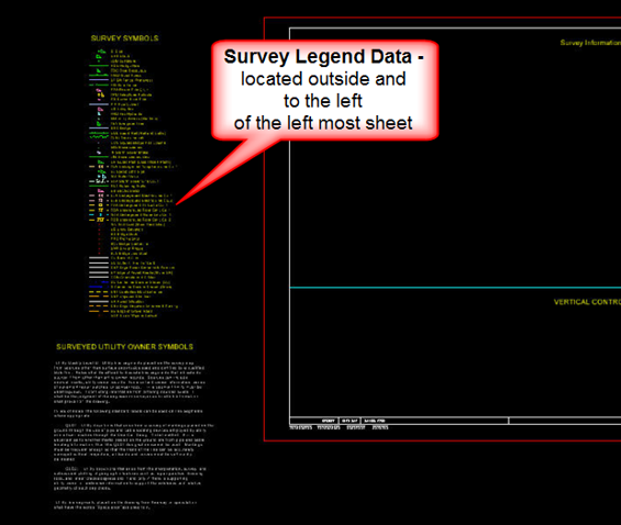 Survey legend positioned left of the G Sheets.