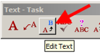 Edit Text tool icon highlighted.