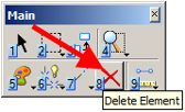 Delete Element tool icon highlighted.