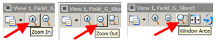 Zoom‑in, Zoom‑out, and Window Area tool icons.