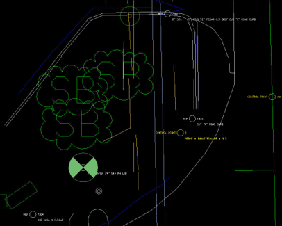 Cleaned survey view showing only control‑point‑related information.