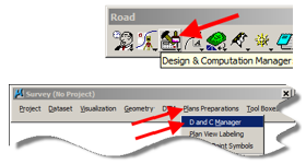 D&C Manager icon highlighted and D and C Manager option showing