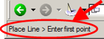 Place Line > Enter first point’ prompt.