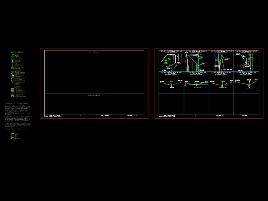 Model view showing G sheets with reference data placed and legend on the left.