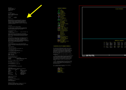 Index text positioned to the left of the Survey Symbols area.