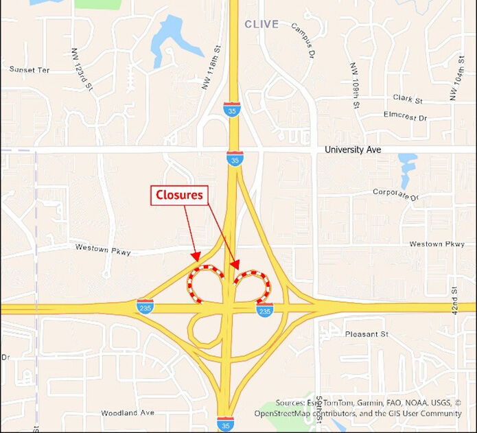 SWMM overnight closure detour map Tuesday September 8