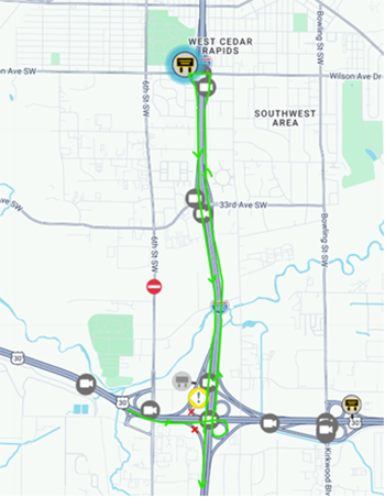 U.S. 30 Eastbound and U.S. 30 Westbound to I-380 Southbound Ramp Closures Detour