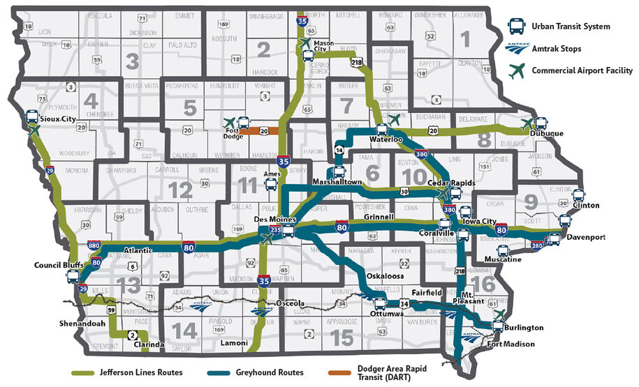 Intercity Bus Route Map