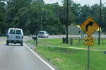 Road curve sign