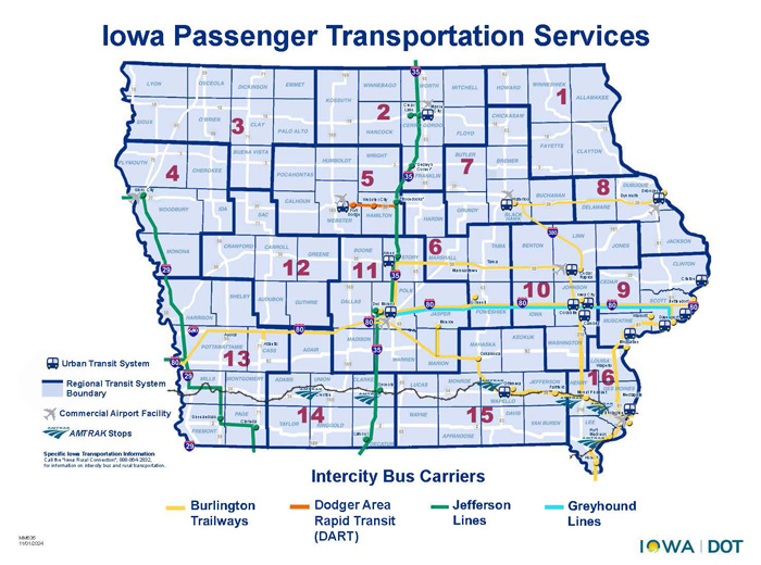 Intercity bus route map